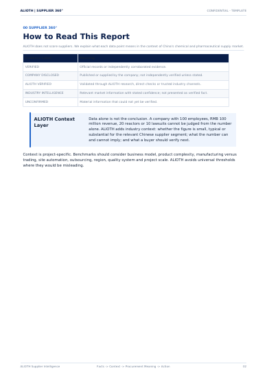 Supplier 360° Report, sample page 2